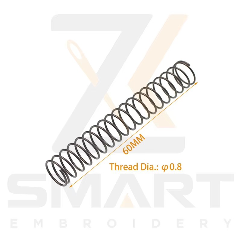 Paina Jalka Return Spring Thread Dia. 0.8MM Pituus 60MM Tajima SWF Kiinalainen Kääre Machine N0502-0.8*55